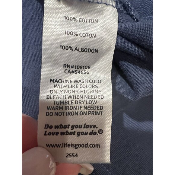 Life Is Good Men’s Size 2XL Blue Heavy Cotton Graphic Classic Fit T-Shirt - Picture 5 of 5